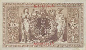 Germany, 1,000 Mark, P44b v1, Ro.45d variant DEU-40b