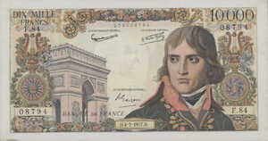 France, 10,000 Franc, P136b