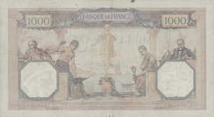 France, 1,000 Franc, P79b, F.37.05