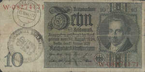 Luxembourg, 10 Reichsmark, 