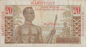 Martinique, 20 Franc, P29a