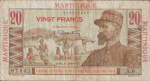 Martinique, 20 Franc, P29a