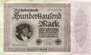 Germany, 100,000 Mark, P83a v2