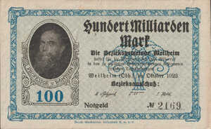 Germany, 100,000,000,000 Mark, 5220.3a, 5224c
