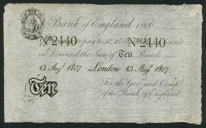 Great Britain, 10 Pound, P188